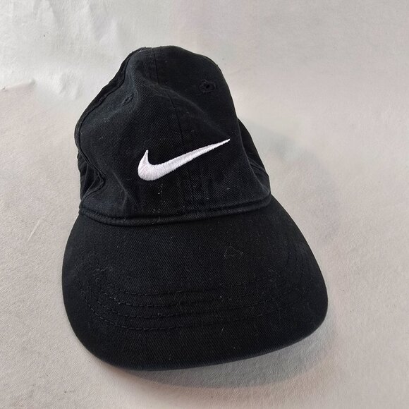 Nike Kids Hat  4-7 Years Black Swoosh Baseball Adjustable Club Cap Child Youth - Picture 4 of 9